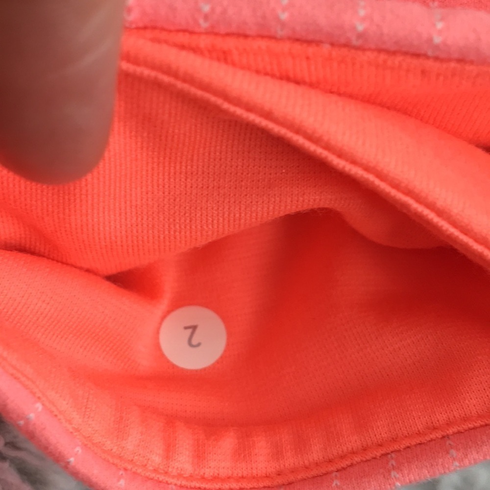 //Lululemon Wunder Under Crop Neon Pop Orange - Picture 10 of 16